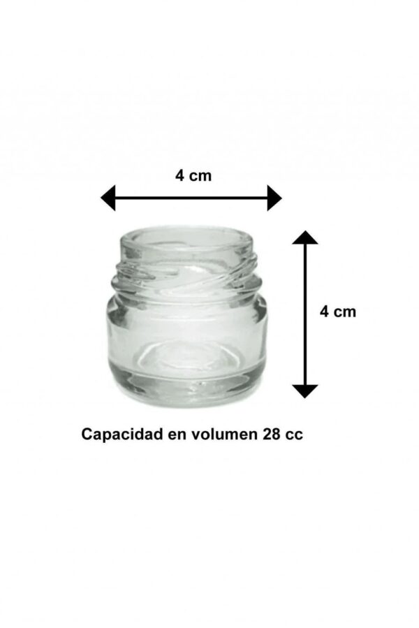Frasco vidrio mini 28ml con tapa