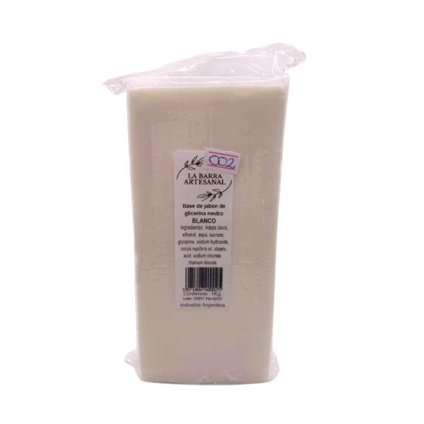 Jabón barra glicerina salmon, amarillo, blanco, neutro o celeste 1kg - Imagen 5