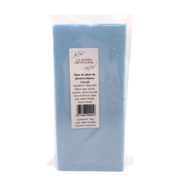 Jabón barra glicerina salmon, amarillo, blanco, neutro o celeste 1kg - Imagen 2