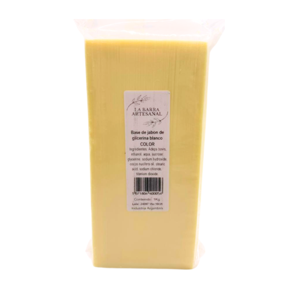 Jabón barra glicerina salmon, amarillo, blanco, neutro o celeste 1kg - Imagen 4