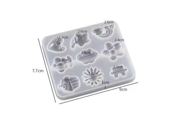 Molde 9 figuras dije flor - Imagen 3