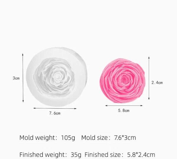 Molde vela flor abierta 23R8 - Imagen 2
