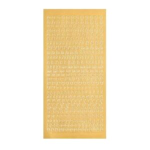Stickers letras mayusculas doradas 7mm