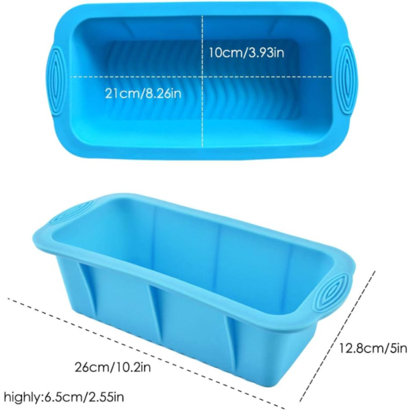 Molde rectangular jabon budin ondulado grande - Imagen 3