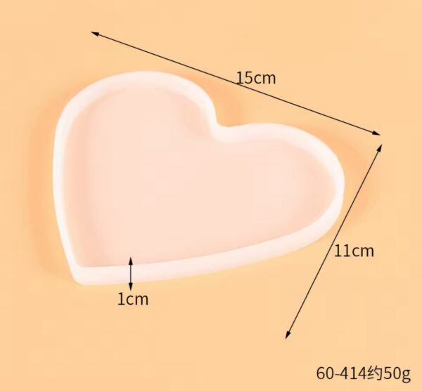 Molde x2 corazon bandeja 15 y 11cm - Imagen 2