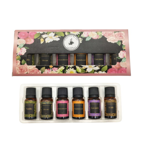 Set 6 esencias base aceite jabon vela