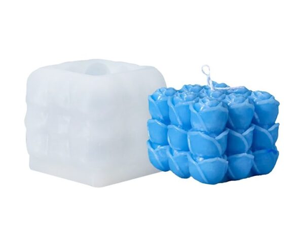 Molde cubo de rosas 7cm - Imagen 2