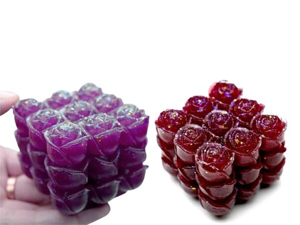 Molde cubo de rosas 7cm