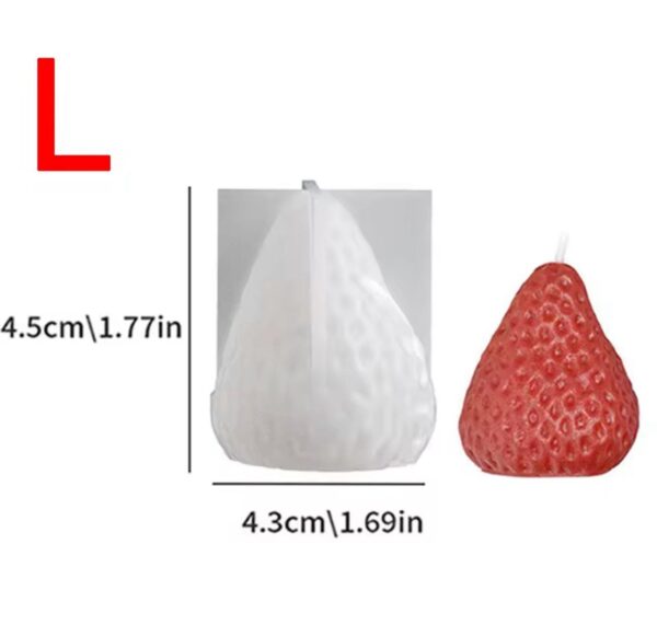 Molde frutilla 3D 4cm 44X2 - Imagen 2
