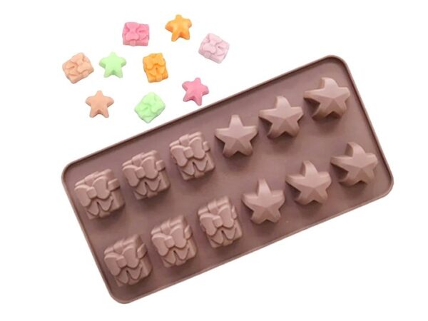 Molde bombones regalos y estrellas