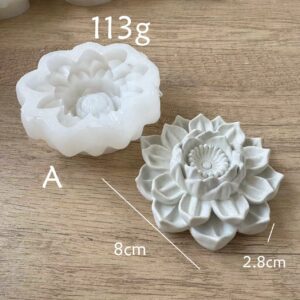 Molde flor con petalos abiertos