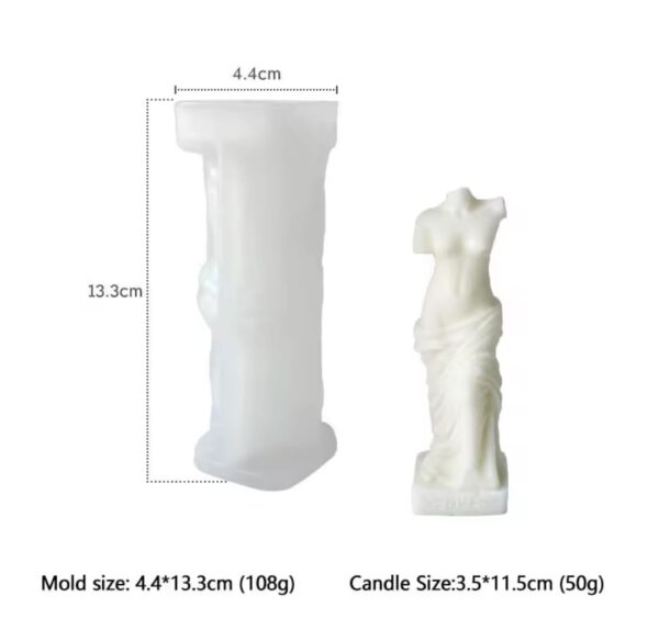 Molde silicona retrato de venus columna romana - Imagen 3