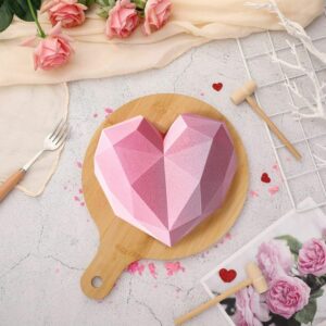 Molde corazon facetado grande 19cm